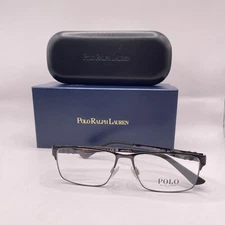 Polo Ralph Lauren Mens Square Semi Rim Browline Eyeglasses PH1147 Black