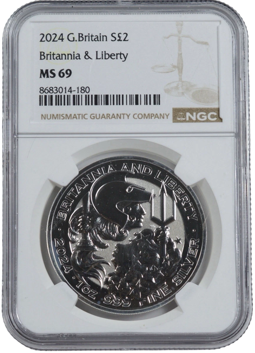 UK Britannia MS 69 Graded 1 oz Precious Metal Content per Unit