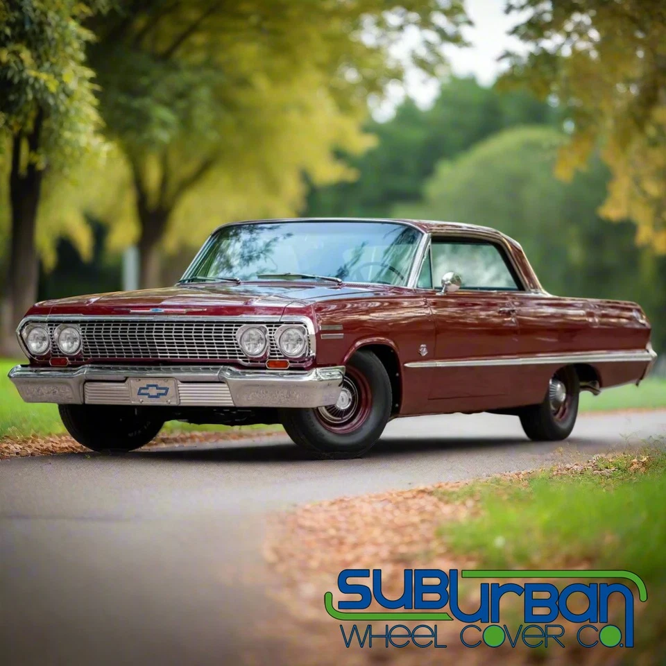 ONE 1963 雪佛兰 409 IMPALA / BEL AIR 10 5/8 英寸狗盘轮毂盖二手 — 第 2/4 张图片