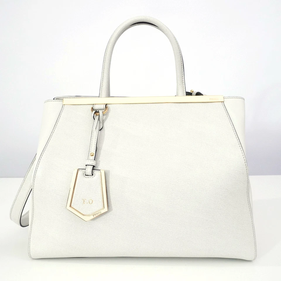Auténtico bolso de hombro FENDI 2 Jours 8BH250 blanco Italia 129-2516 #53634A Foto 2 de 4