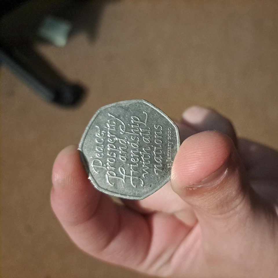 Moneda de 50p Brexit extremadamente rara CIRCULADA Foto 2 de 4