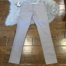 Dickies Mens Pants Flex Twill Work Skinny Fit Straight Leg Grey Size 30 New