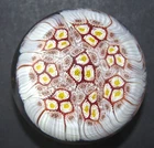 Vintage Miniature Murano Millefiori Glass Paperweight Italian Art Glass