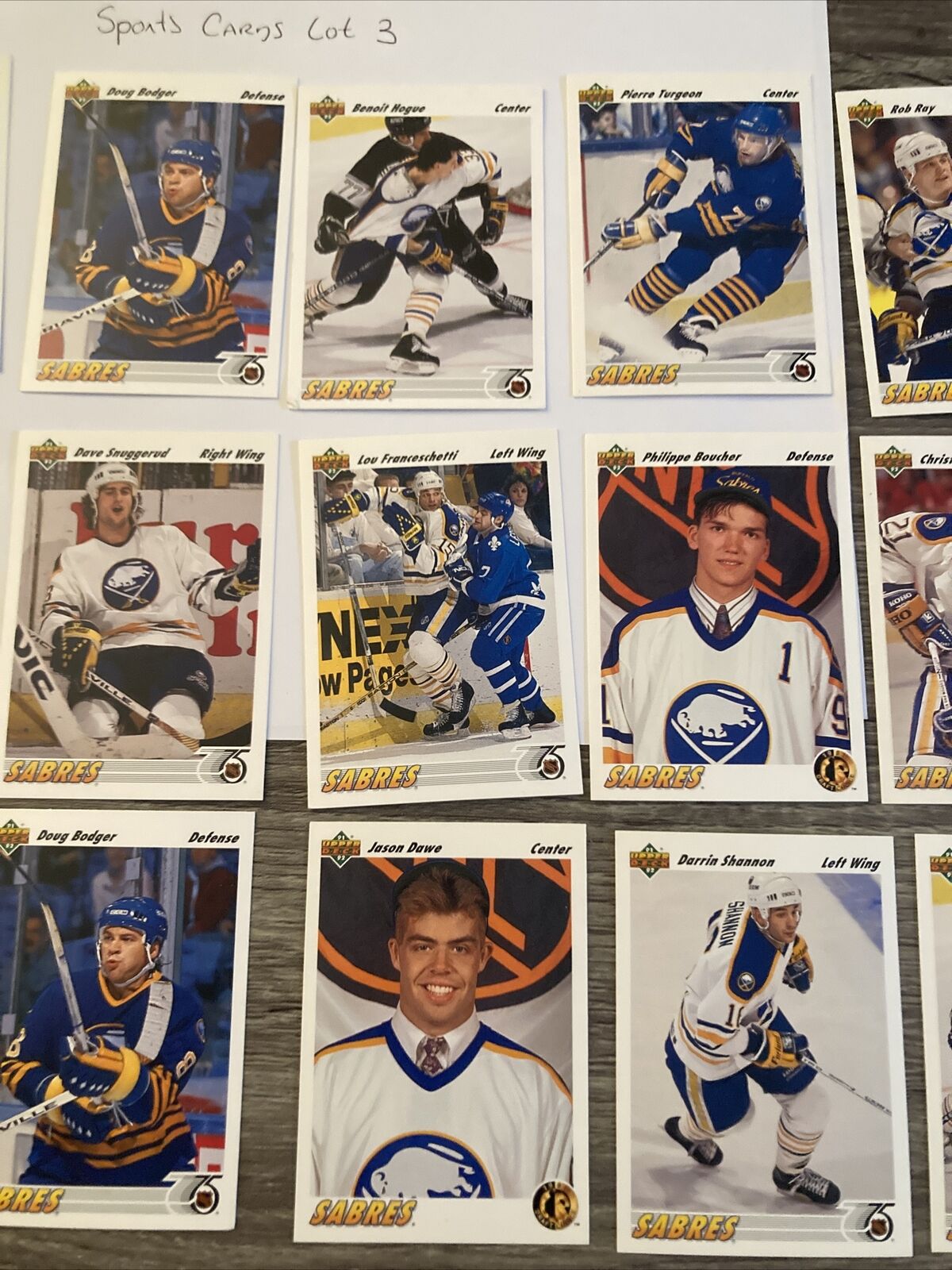 1991/92 Upper Deck Buffalo Sabres Team Set 21 Cards, see photos, free ship, NHL 