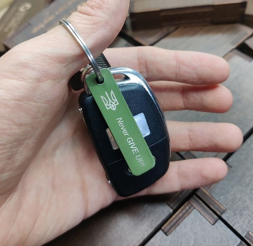 Unique Brutal Mini Keychain, Crafted in Ukraine from Recycled Material - Picture 3 of 5