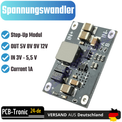 Mini DC-DC Step-Up Modul 3 5.5V auf 5V 8V 9V 12V 1A Boost Converter für Arduino