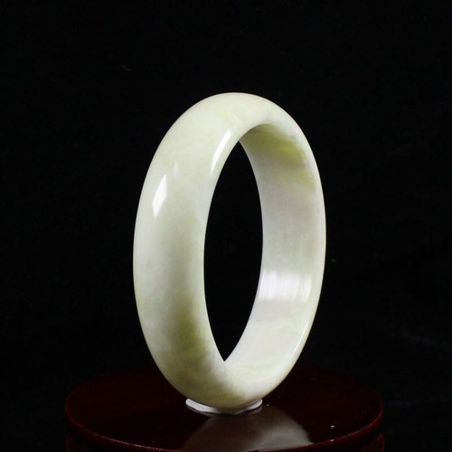 Brazalete Brazalete 79mm Certificado Grado Natural Amarillo Verde Jade Lantian j5160 - Imagen 7 de 11