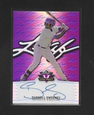 DARNELL SWEENEY 2014 Leaf Valiant AUTO* PURPLE Prismatic Refractor RC /25 Qty.