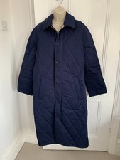 Tommy Hilfiger Jeans X Martine Rose Navy Unisex Quilted Coat Tartan Lining . M