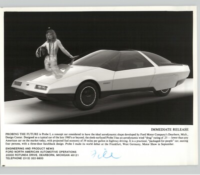 Prober One Auto FORD MOTORS Probe I Aerodynamic Concept Car DEARBORN MICHIGAN 1981 ...