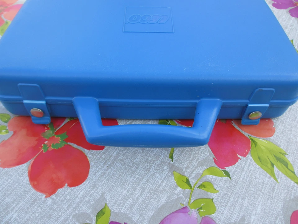 Lego Sortierkasten Sortierbox Sammelkoffer blau Innenteil rot 70er (230224X) - Bild 3 von 3