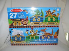 Melissa  Doug Alphabet Express 27 Piece Floor Puzzle 10' L NEW