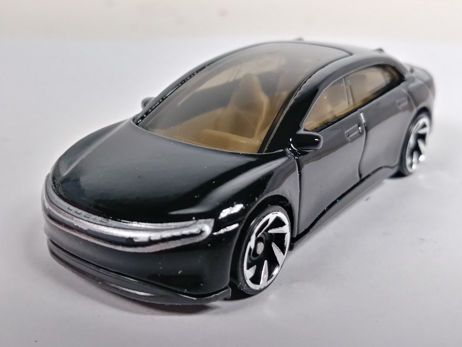 Lucid Air Hot Wheels 2023 Factory Fresh #97 Infinite Black RA6 Rims 1:64 Loose