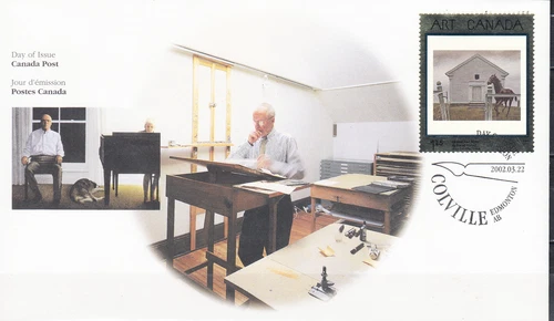 W CANADA 1945 FDC ALEX COLVILLE HORSE CHURCH PAINTING FIRST DAY COVER