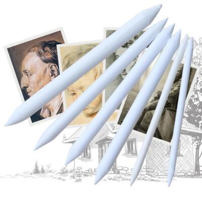6X Smudge Stumpf Stick Tortillon Set Art Zeichenwerkzeuge Clll Sketch V9C5  N7P9