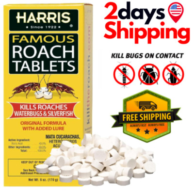 Harris MEGA BOX Famous Roach Killer Tablets - EPA Approved - 6oz, 145 Tablets