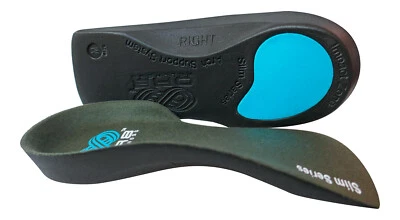 ACTIV8 WELLBEING Plantar Fasciitis Slim 3/4 Arch Support Over Pronation Orthotic Insoles Ladies