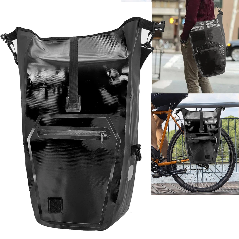 DENOTIP Fahrradtasche Gepäckträgertasche Fahrrad Seitentasche wasserdicht 25 L