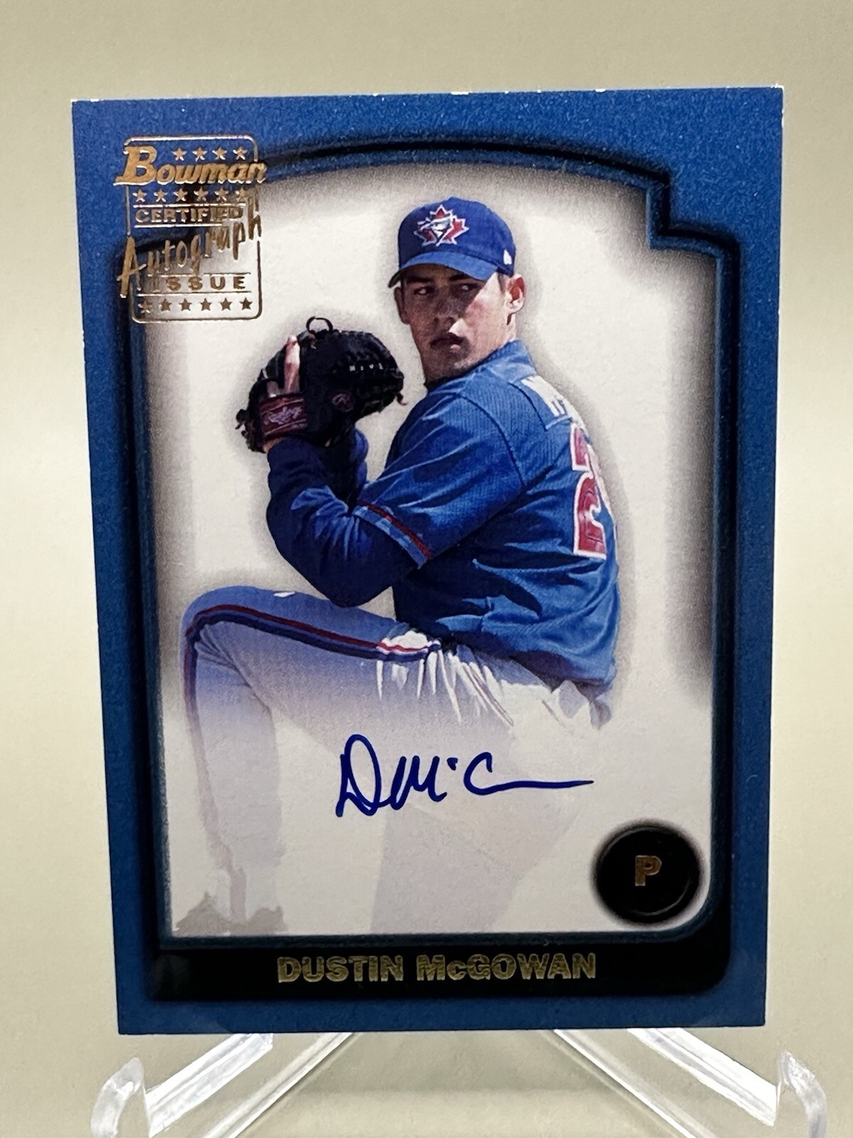 DUSTIN McGOWAN 2003 Bowman AUTOGRAPH #SOF-DHM - NM - Blue Jays