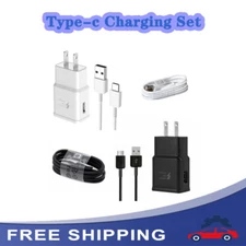 USB Chargeing Set Wall Charger Power Plug + 3FT USB Type C Cable For Samsung