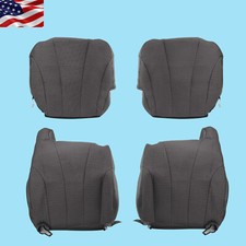 Cubierta de asiento delantera de tela gris oscuro para Chevy Silverado 1500 2500 3500 1999-2002