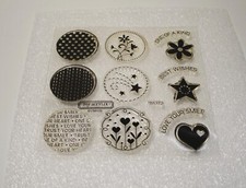 Close to My Heart Acrylix Stamp Set Circle Together Flair Heart Star Sentiments
