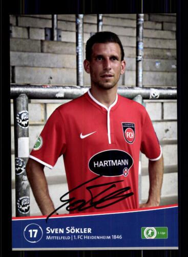 Carte autographe Sven Sökler 1 FC Heidenheim 2013-14 originale signée +A 169512 - Photo 1/2