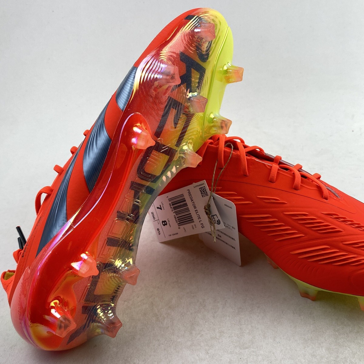 Adidas Predator Elite FG Low Soccer Cleats Men Size 7 Solar Red Black IF8883 Adidas Predator Elite FG Low Soccer Cleats Mens Size 7 Solar  main image 3