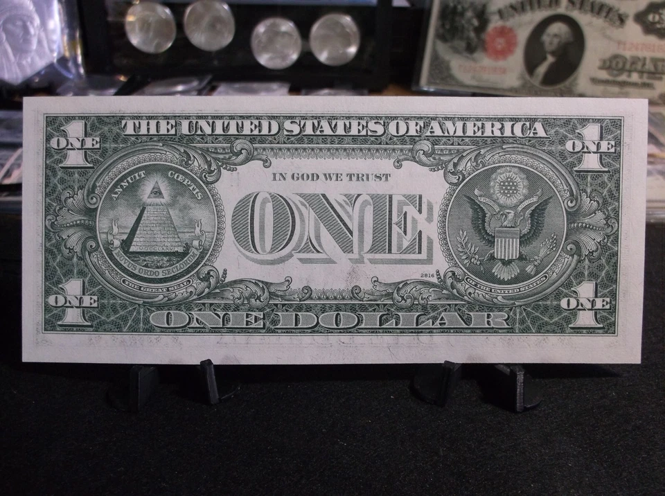 WOW! 2 MATCHING Trinary RADAR $1 FRN Series 1977/77 A FSN 45400454 - Image 3 of 4