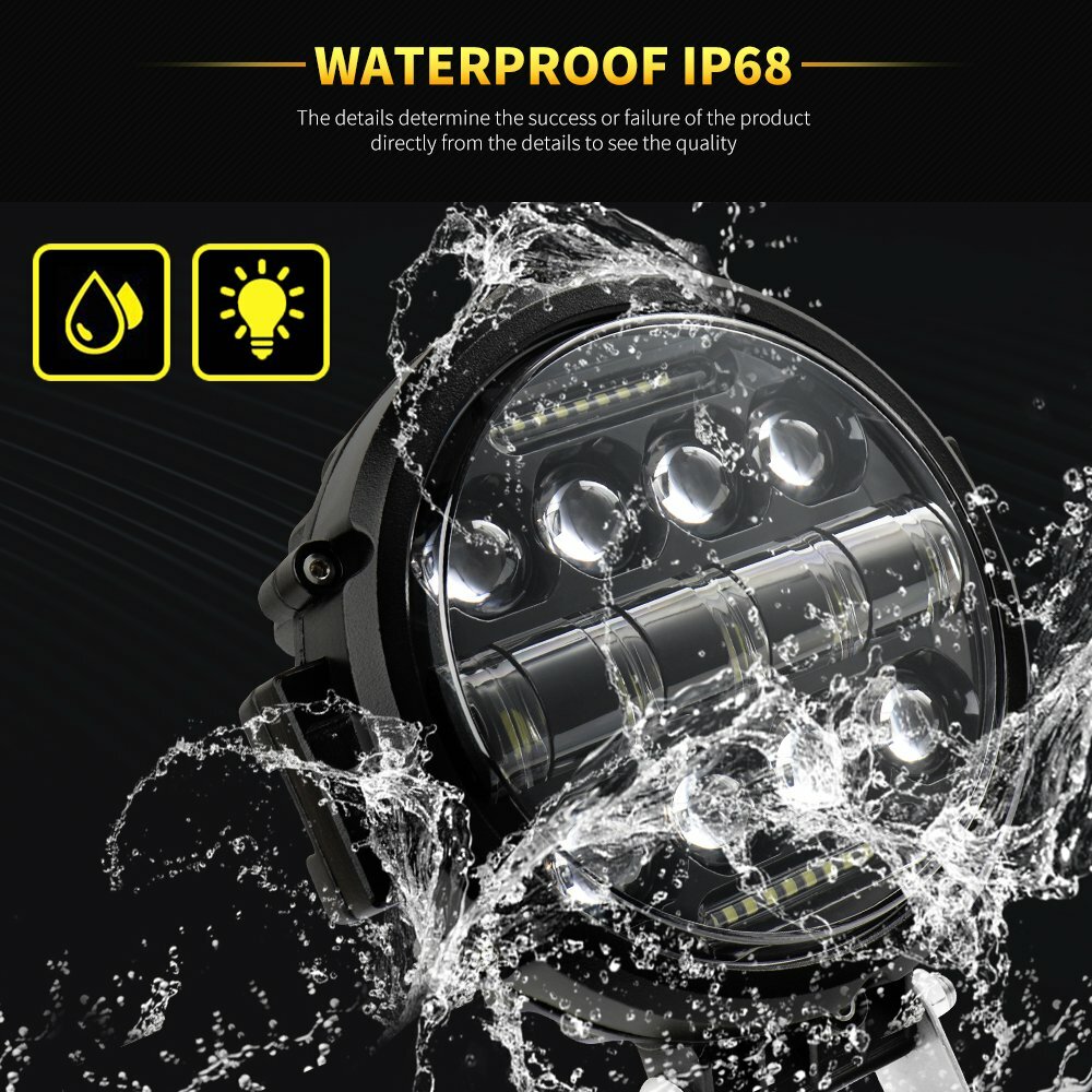 SKYWORLD 2-Pack 6" LED Light Bars - 24W Spot/Flood Combo, 12V/24V, IP67 Waterproof For Truck, SUV, ATV, Boat