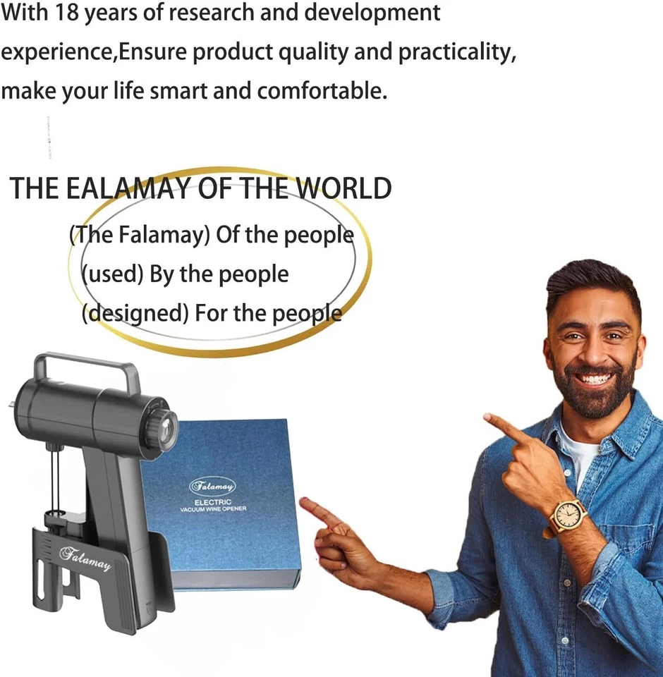 FALAMAY - Enganchedor de vino al vacío automático SIN abrir botella, aún así mantenga el W Foto 3 de 4