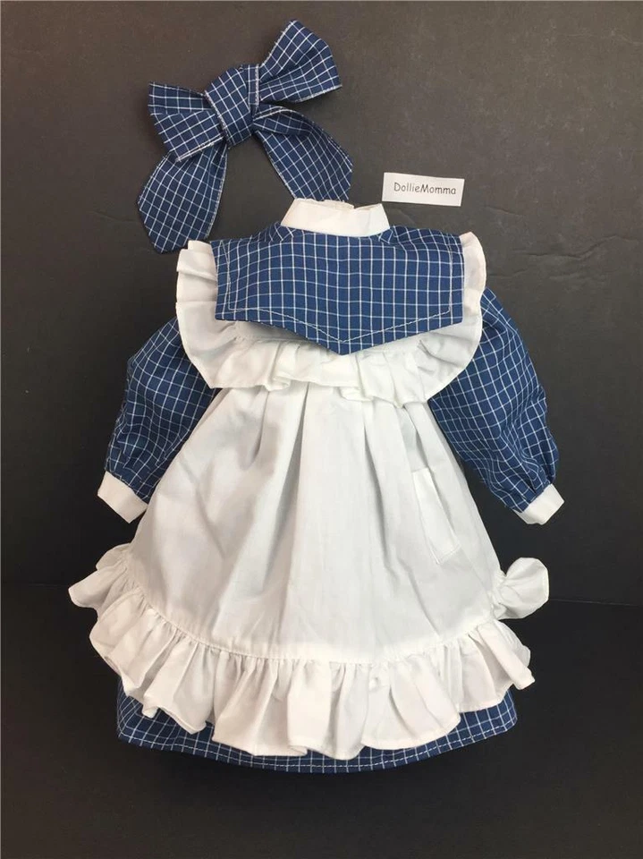 American Girl Samantha Play Outfit~Dress~Pinafore~Hair Ribbon~Pleasant Company - Image 2 of 4