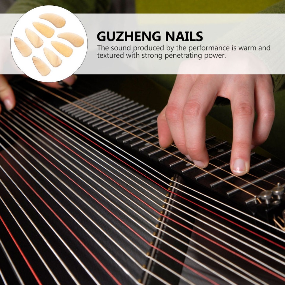 8 Pcs Guzheng Finger Picks Guzheng Falsche Nägel Praktische Guzheng