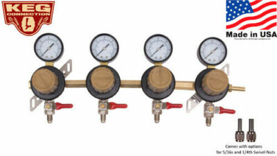4 body Taprite CO2 Nitrogen Secondary Regulator MFL With 2 Year Warranty!