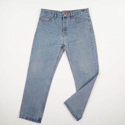 GRINGO Herren Jeans Hose Gr. 38 / 32 blau High Waist five Pocket Fade Out Baumwo