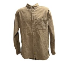 Timberland Olive Green Corduroy Long Sleeve Button Down Shirt Size L