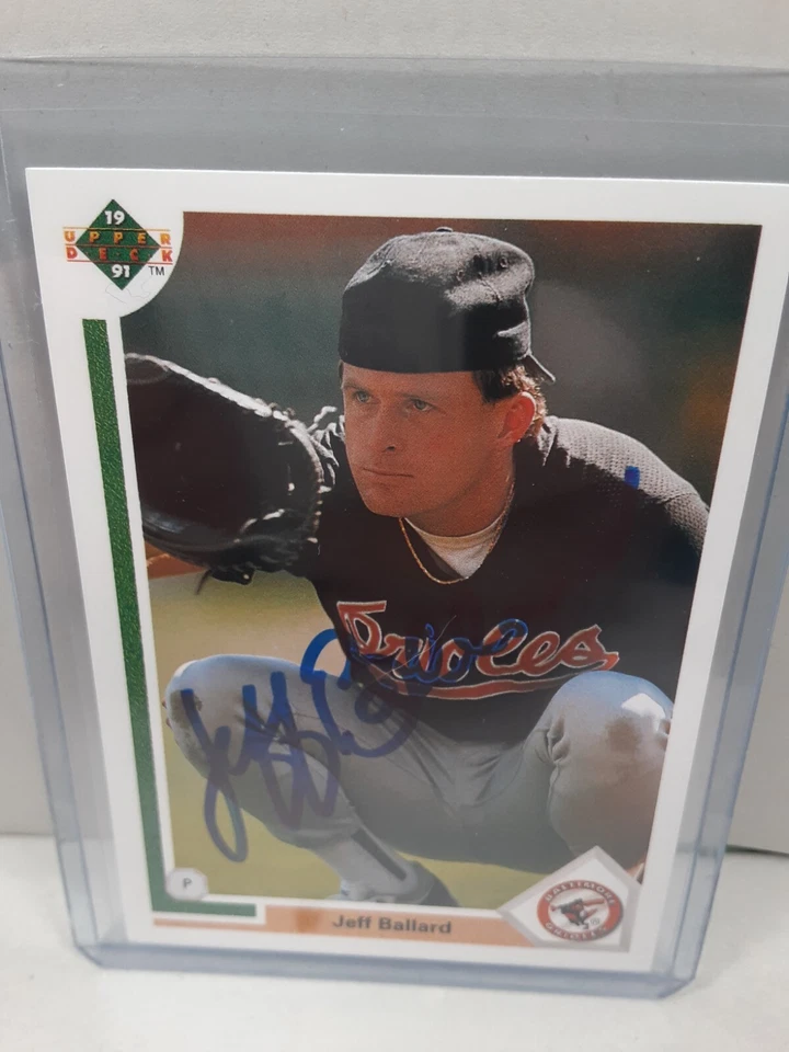 1991 Upper Deck JEFF BALLARD Signed Card autograph ORIOLES $1.08 S&H Opt. - Image 3 of 4