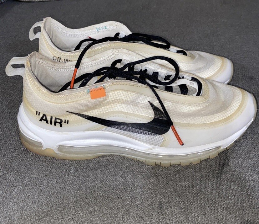 OFF WHITE X NIKE Taglia 9 Nike Air Max 97 OG x BIANCO SPORCO The Ten 2017