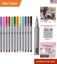 12 Color Fineliner Pens Set - Perfect for Bible Journaling  Art Supplies
