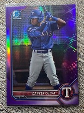 2022 Bowman Chrome Danyer Cueva Purple /250 Texas Rangers #BDC-148