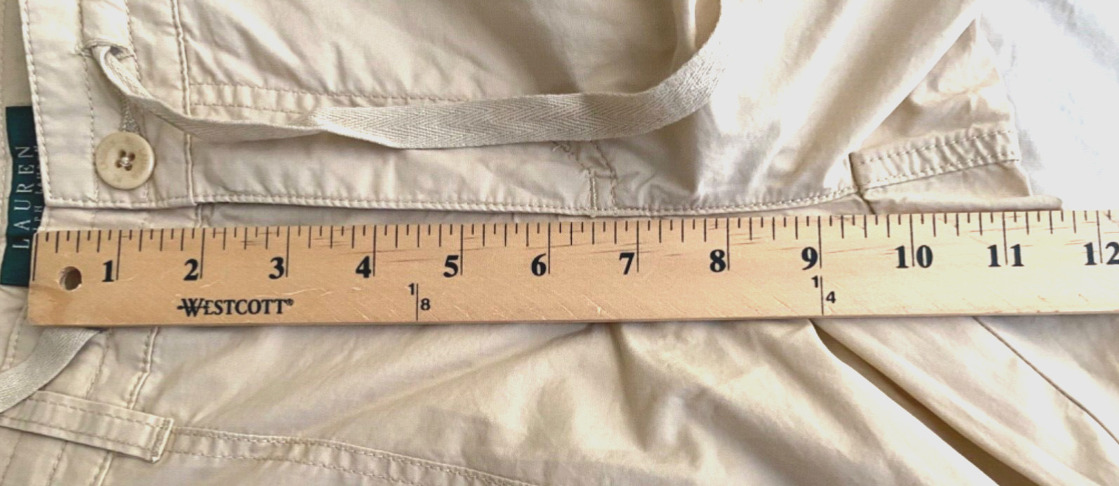 Lauren Ralph Lauren Women's Size 8 Beige /Tan Drawstring Waist Cropped Pants NWT thumbnail 11