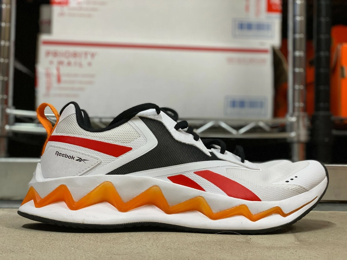 Reebok Zig Elusion Energy Mens Shoes White Black Red Orange FV3838