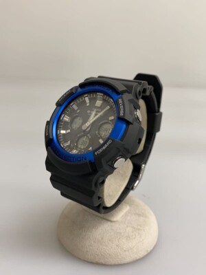 CASIO G-SHOCK GAW-100B-1A2JF Black/Blue Resin Tough Solar Digital