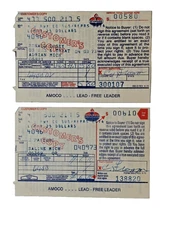 Vtg Standard Oil Amoco Credit Card Receipts Lot of 2 Gas Oil 1973