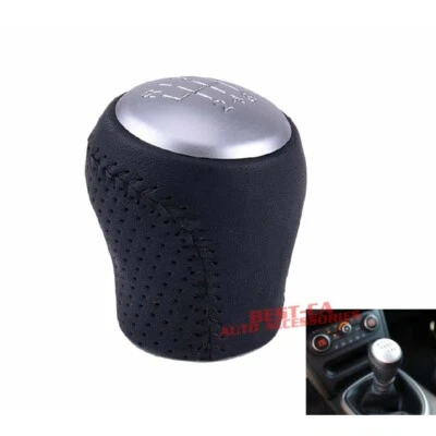 Pommeau Levier De Vitesse 6 Vitesses Noir Cuir Pour Nissan Qashqai X-trail JUKE - Photo 1/4