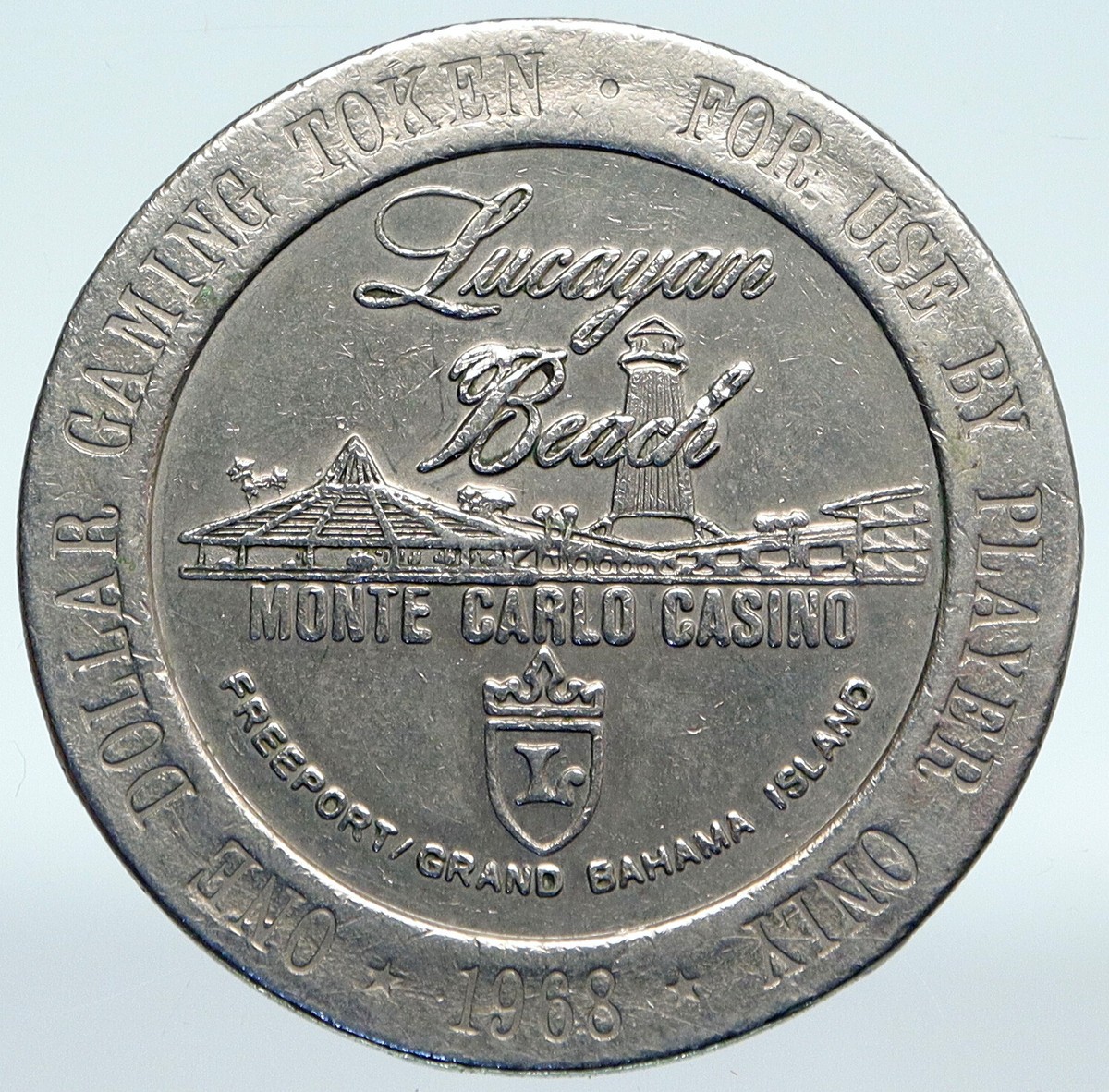1968 BAHAMAS Freeport Grand Monte Carlo Casino GAMING TOKEN Dollar