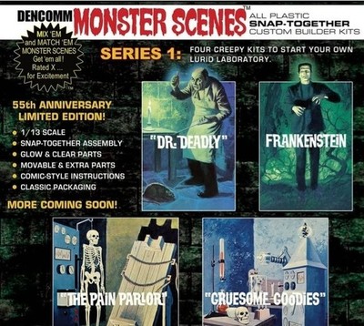 MONSTER SCENES MODELLBAUSÄTZE SERIE 1 4ER SET VON DENCOMM VORBESTELLUNG 