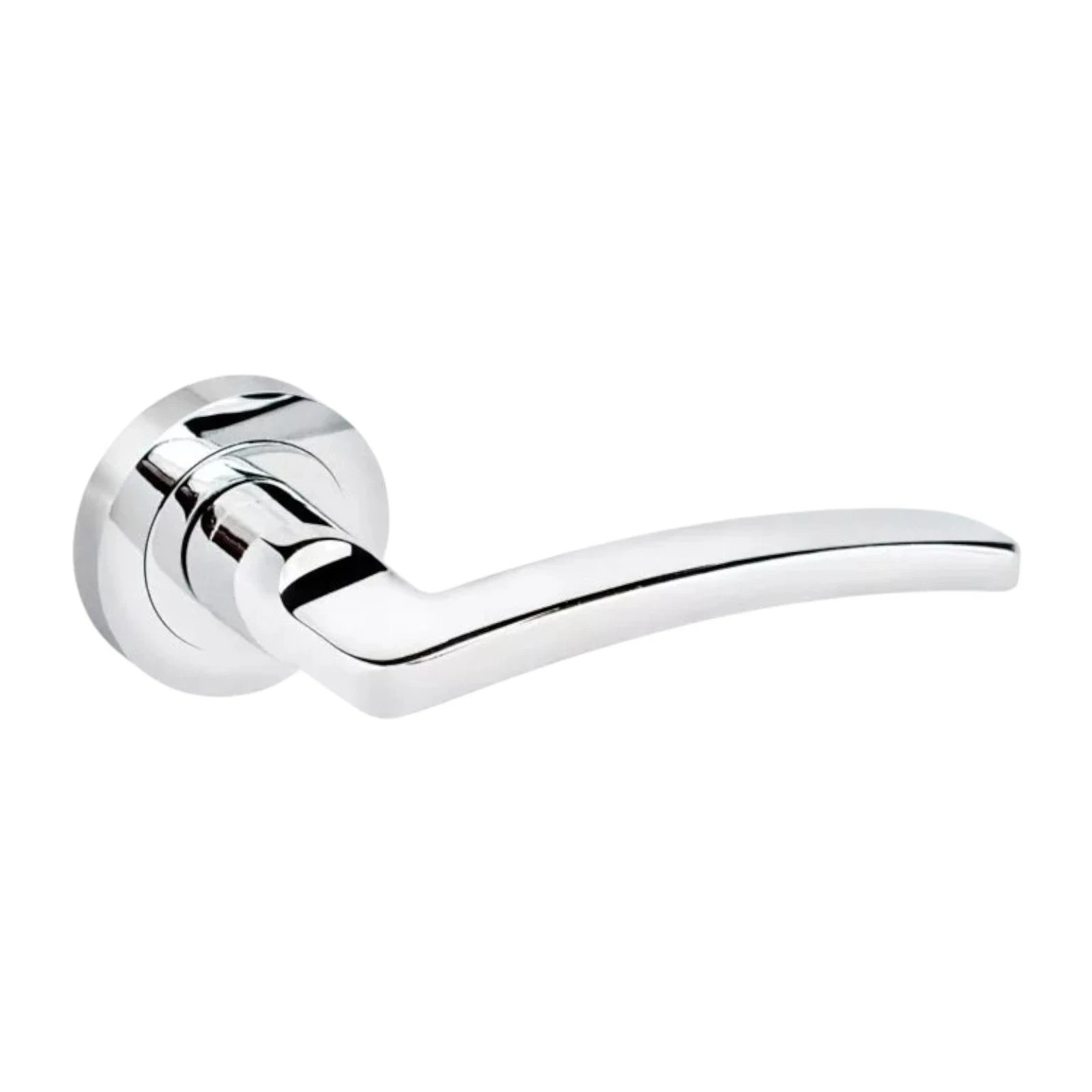 Securit Nova Lever on Rose Internal Door Handle Set Pair - Polished Chrome B3491