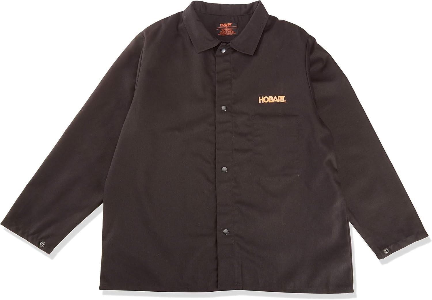 Hobart Welding Jacket, Flame-Retardant Cotton, Black, X-Larg
