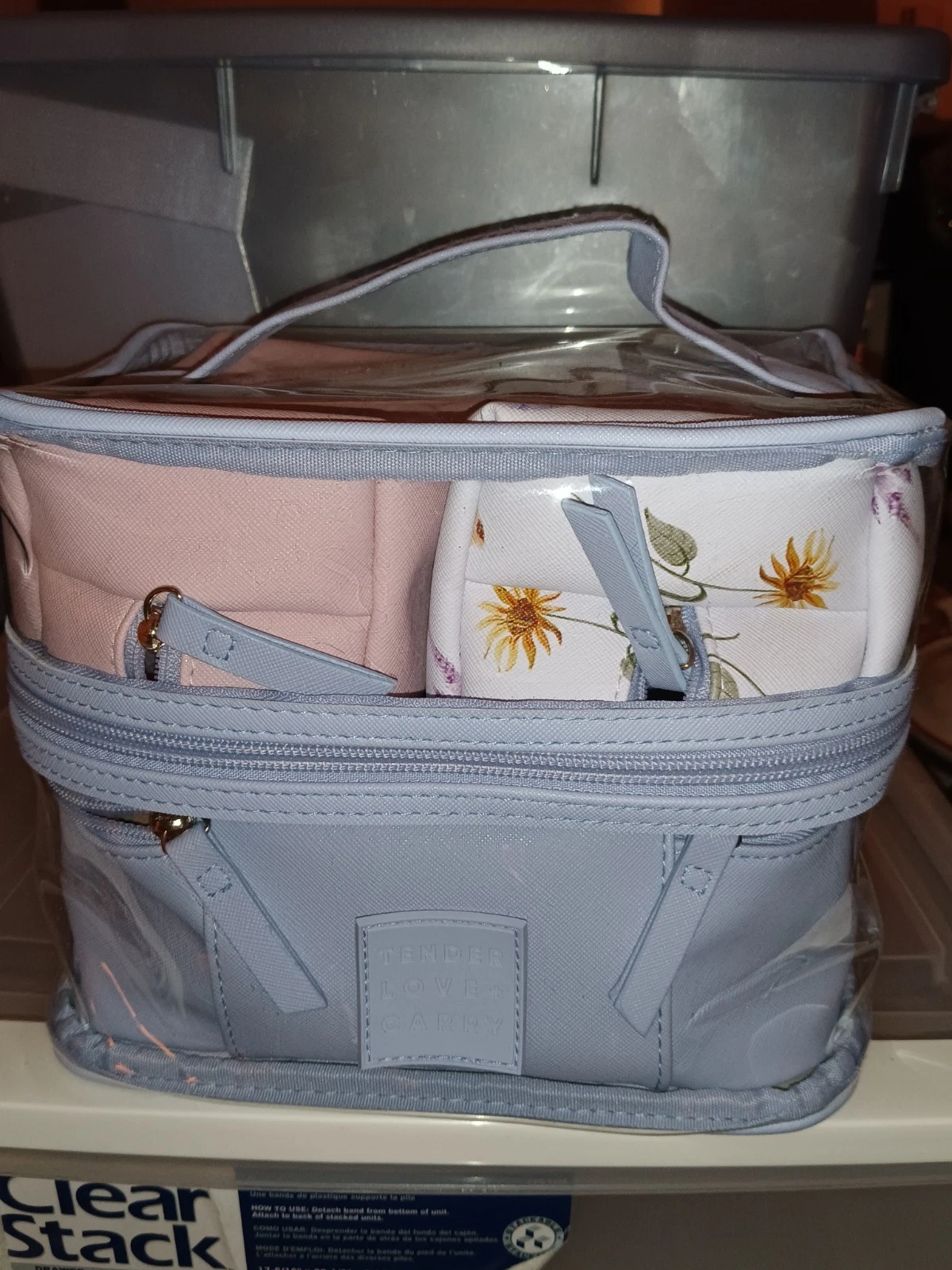 Tender Love Carry Hanging Travel Toiletry Bag Floral Print Cosmetic Organizer